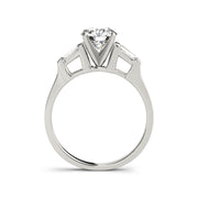 Round Brilliant Cut Past, Present, And Future Diamond Engagement Ring(  0.7 CTW)