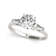 Round Brilliant Cut Past, Present, And Future Diamond Engagement Ring(  0.7 CTW)