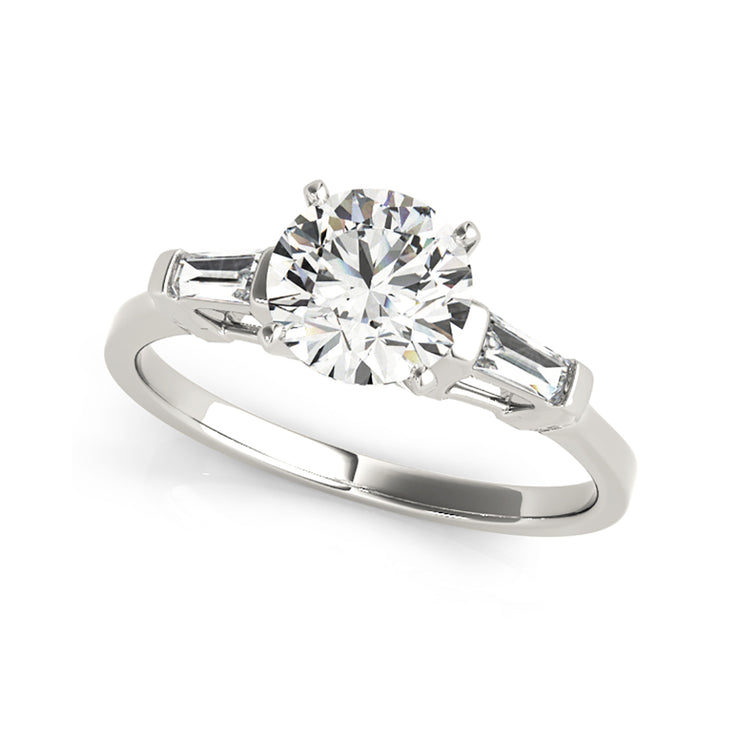 Round Brilliant Cut Past, Present, And Future Diamond Engagement Ring(  0.7 CTW)