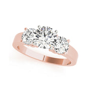 Round Brilliant Cut Trinity Diamond Engagement Ring(  1 CTW)