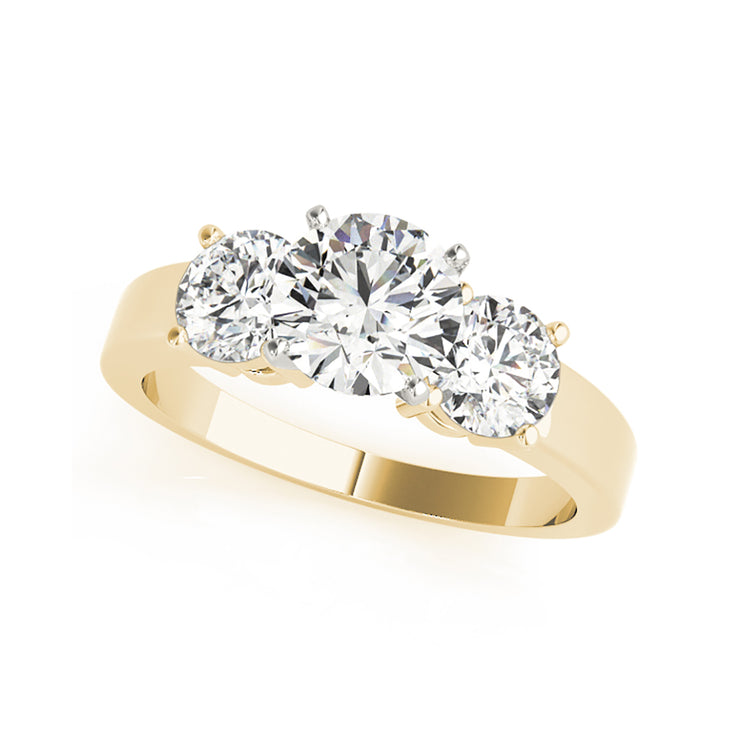 Round Brilliant Cut Trinity Diamond Engagement Ring(  1 CTW)