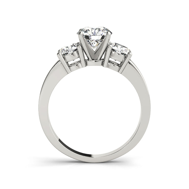 Round Brilliant Cut Trinity Diamond Engagement Ring(  1 CTW)