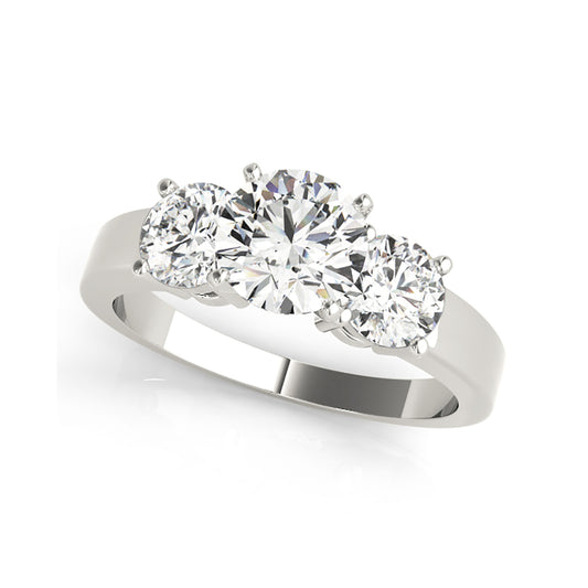 Round Brilliant Cut Trinity Diamond Engagement Ring(  1 CTW)
