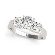 Round Brilliant Cut Trinity Diamond Engagement Ring(  1 CTW)
