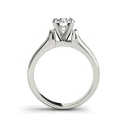 Round Brilliant Cut Diamond With Cathedral Design Engagement Ring(  .50ct CTW)