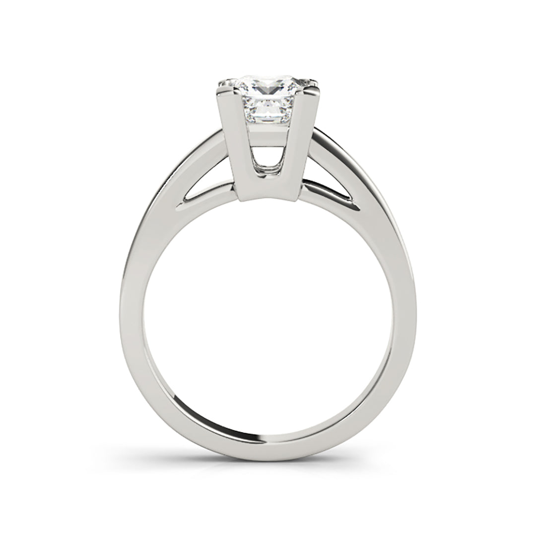 Plain Gold  Princess Cut Diamond Engagement Ring(  0.5 CTW)