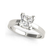 Plain Gold  Princess Cut Diamond Engagement Ring(  0.5 CTW)