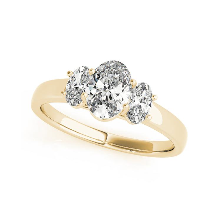 Trinity Fancy Shape Oval Diamond Engagement Ring(  1 CTW)