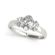 Trinity Fancy Shape Oval Diamond Engagement Ring(  1 CTW)