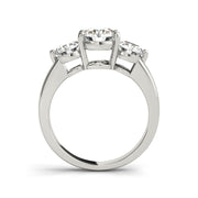 Prong set Trinity Round Brilliant Cut Diamond Engagement Ring(  1 CTW)