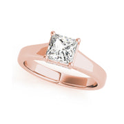 Tapered Shank Solitaire Princess Cut Diamond Engagement Ring(  0.56 CTW)