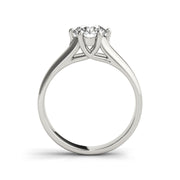Round Brilliant Cut Solitaire Six Prongs Diamond Engagement Ring(  0.5 CTW)