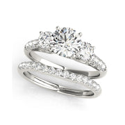 Exemptionalry Timeless And Elegant Trinity Diamond Engagement Ring(  1 CTW)