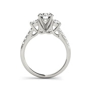 Exemptionalry Timeless And Elegant Trinity Diamond Engagement Ring(  1 CTW)