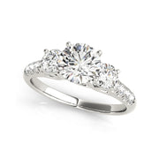 Exemptionalry Timeless And Elegant Trinity Diamond Engagement Ring(  1 CTW)