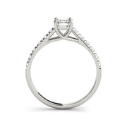 Emerald Cut Diamond With Side Diamond Engagement Ring(  0.68 CTW)