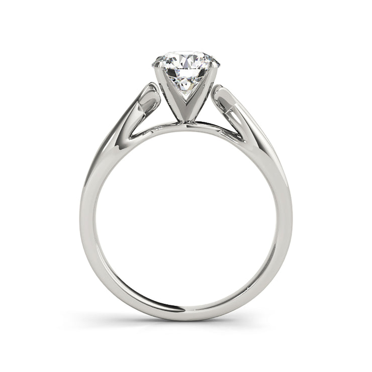 Solitaire Curved Band Diamond Engagement Ring(  0.5 CTW)