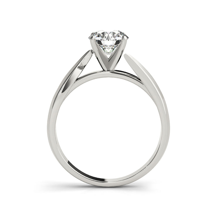 Solitaire Round Brilliant Cut Bypass Diamond engagement Ring(  0.5 CTW)