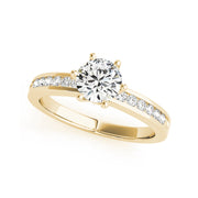 Six-prong Set Solitaire Round Brilliant Cut diamond engagement Ring(  0.68 CTW)