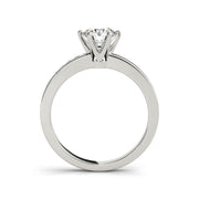 Six-prong Set Solitaire Round Brilliant Cut diamond engagement Ring(  0.68 CTW)