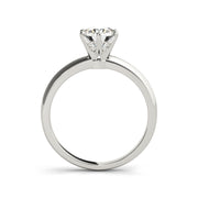 Six Prong Solitaire Round Brilliant Cut Diamond Engagement Ring(  0.5 CTW)