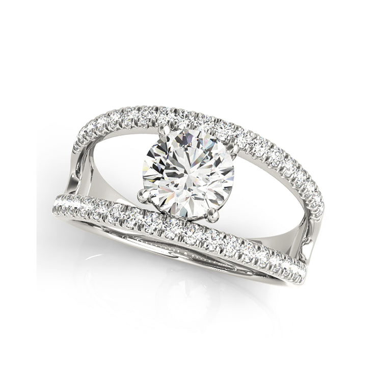 Fancy Round Diamond Engagement Ring(  0.69 CTW)