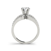 Fancy Multi-Stone Split Shank Diamond Engagament Ring(  1.02 CTW)