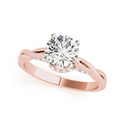 Round Brilliant Cut Diamond Infinity diamonds Engagement Ring(  0.61 CTW)