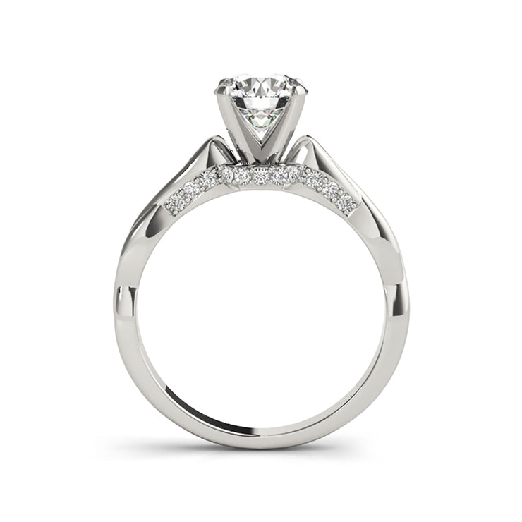 Round Brilliant Cut Diamond Infinity diamonds Engagement Ring(  0.61 CTW)