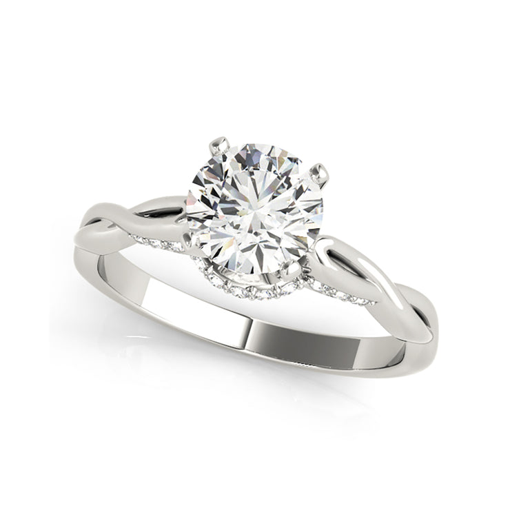 Round Brilliant Cut Diamond Infinity diamonds Engagement Ring(  0.61 CTW)