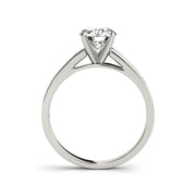 Round Brilliant Cut Channel Set Diamond Band Engagement Ring(  0.75 CTW)