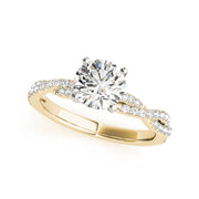 Round Solitaire Infinity Diamond Shank Engagement Ring(  0.69 CTW)