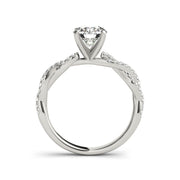 Round Solitaire Infinity Diamond Shank Engagement Ring(  0.69 CTW)