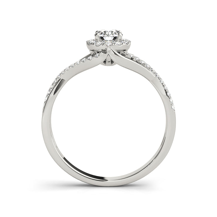 Solitaire Swild Eye Shape Diamond Engagement Ring(  0.72 CTW)
