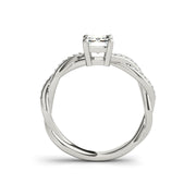 Infinity Diamond Fancy Emerald Solitaire Diamond Engagement Ring(  0.63 CTW)