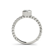 Bezel set Round Brilliant Cut Diamond Engagement Ring(  0.5 CTW)