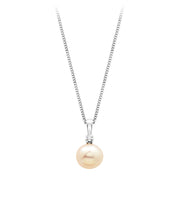 Freshwater Pearl & 0.03ct Kissing Diamond Necklace