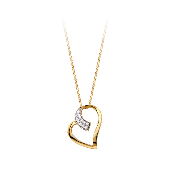 10k-yellow-gold-diamond-heart-necklace