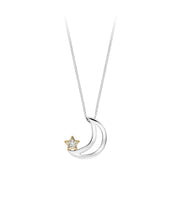 Moon with Star Necklace