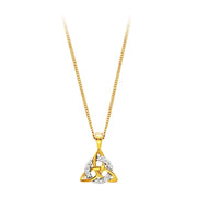 10k yellow gold 0.04ctw Diamond Celtic Necklace