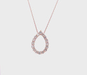 14K White Gold 3/8 Ct.Tw. Diamond Tear Drop Pendant