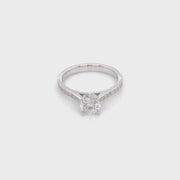 4-Prong Classic Channel-Set Solitaire Side-Stone Engagement Setting