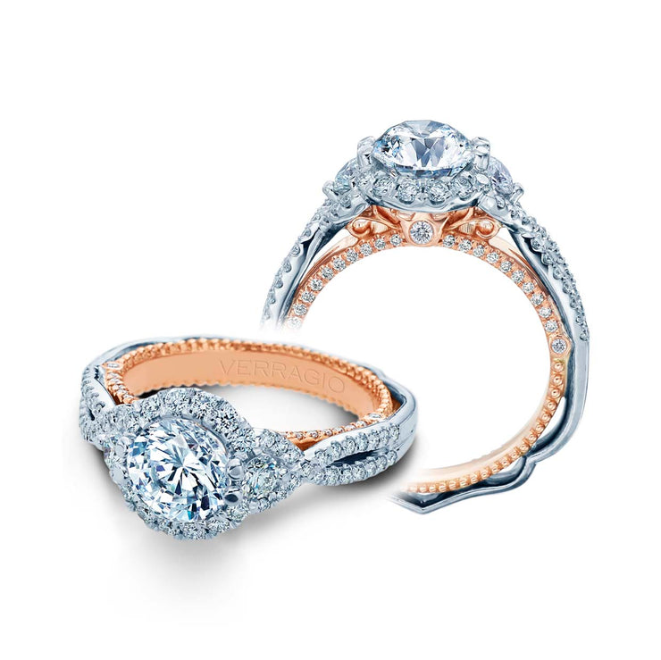 Verragio Venetian AFN-5075R-2WR 18k W/RG 0.80ctw Diamond Engagement Ring