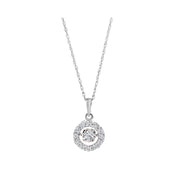 CR-P5261 - 10K White Gold Canadian Diamond Halo Pendant