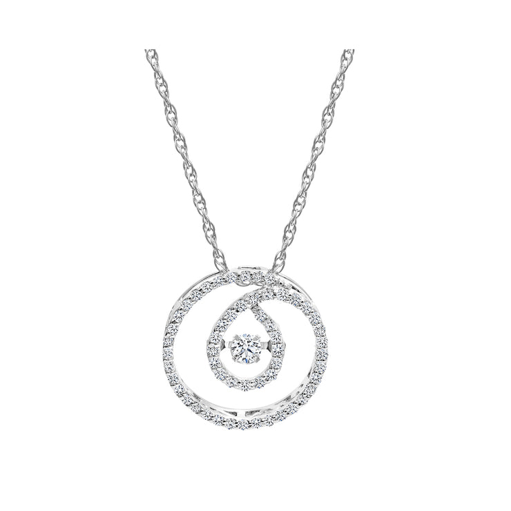 CR-P6309 - 10K White Gold Canadian Diamond Pendant