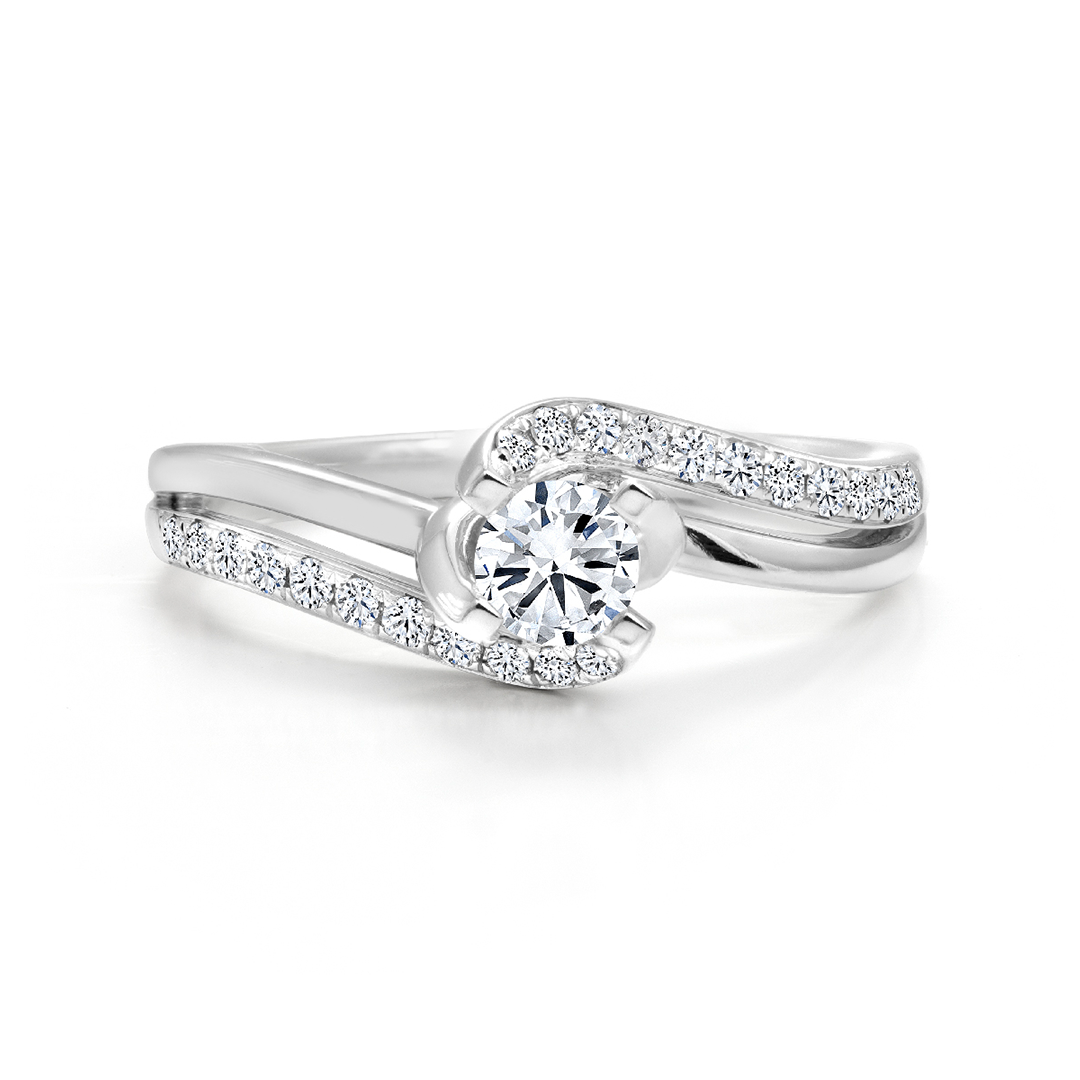 CR-RA3112 Canadian Diamond Twist Solitaire-Side-Diamond Engagement