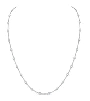 Diamonds By Yard Necklace Made In 14K White Gold