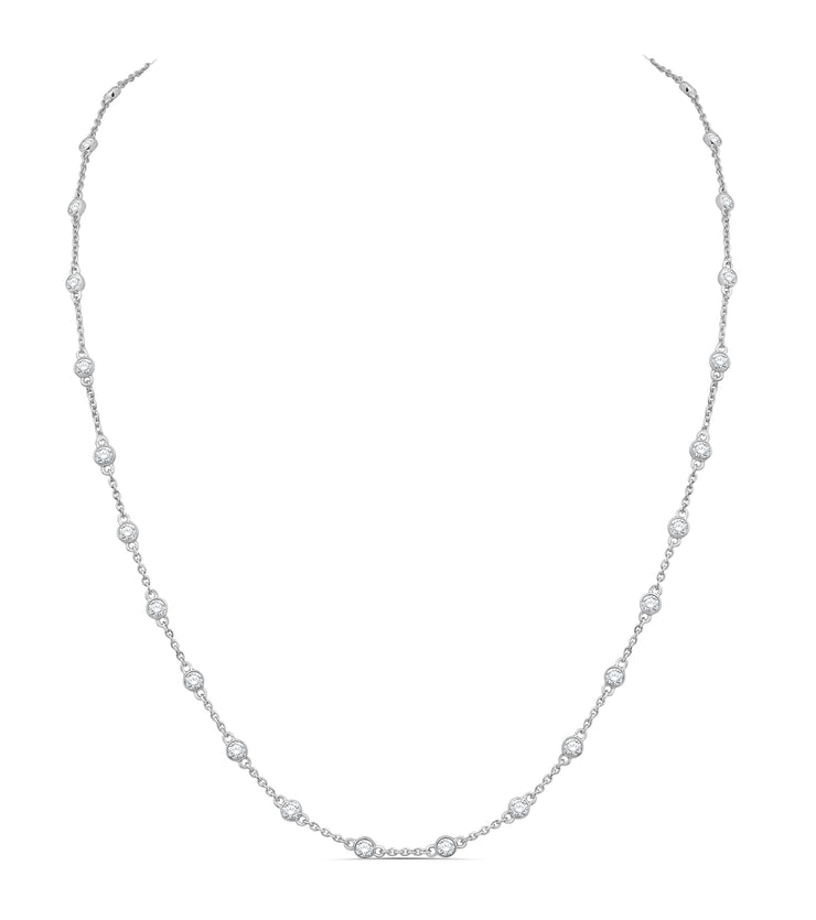 Diamonds By Yard Necklace Made In 14K White Gold