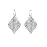 0.75 ctw White Gold Lozenge Diamond Earring