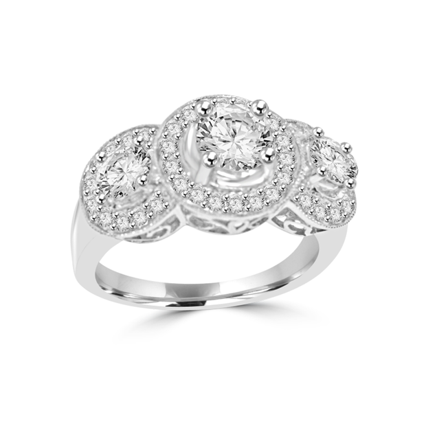 Fancy Engagement Ring with Diamonds